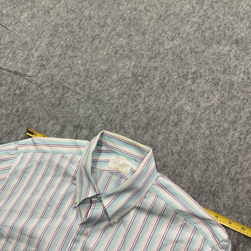 Brooks Brothers Men's Button Down Shirt Regent Italian Fabric - Size 16.5 35 - Picture 9 of 15